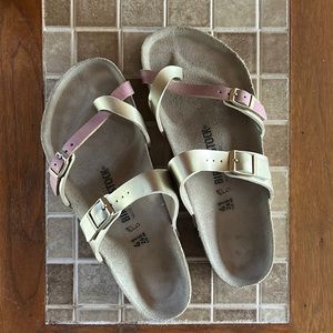 Brand New Pink and Gold Birkenstocks